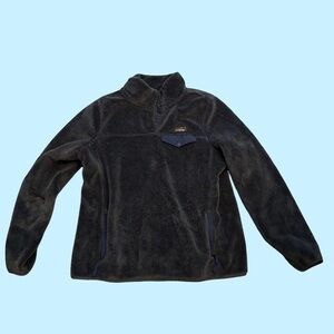 Dark Gray Fleece L.L. Bean Quarter Zip Pullover